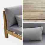 Conjunto de mobiliário de jardim XXL em madeira escovada, efeito branqueado - BAHIA - almofadas antracite, ultra confortável, 5 a 7 lugares Photo7