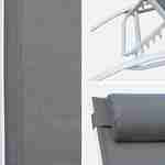 Duo de espreguiçadeiras em alumínio - Louisa Gris blanc - Espreguiçadeiras em alumínio e textilene Photo6