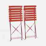Set mit 2 klappbaren Gartenstühlen - Emilia Terra Cotta  - Pulverbeschichteter Stahl Photo5