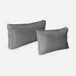Conjunto de capas de almofada cinzentas para mobiliário de jardim Milano - conjunto completo Photo2