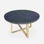 Table de jardin en fibre de ciment 120 cm BORNEO et 4 fauteuils scandinaves CELEBES anthracite Photo2