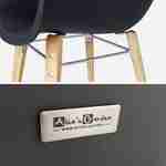 Tuintafel vezelcement 120cm BORNEO en 4 stoelen scandinavische stijl CELEBES antraciet Photo5
