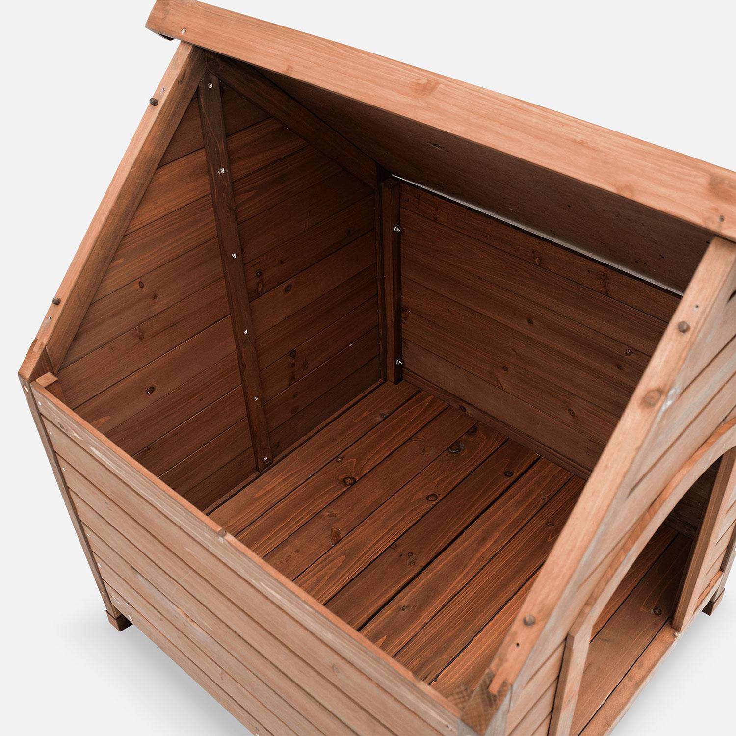 Niche pour chien en bois COCKER M, cabane pour chien 69x65x88cm Photo4