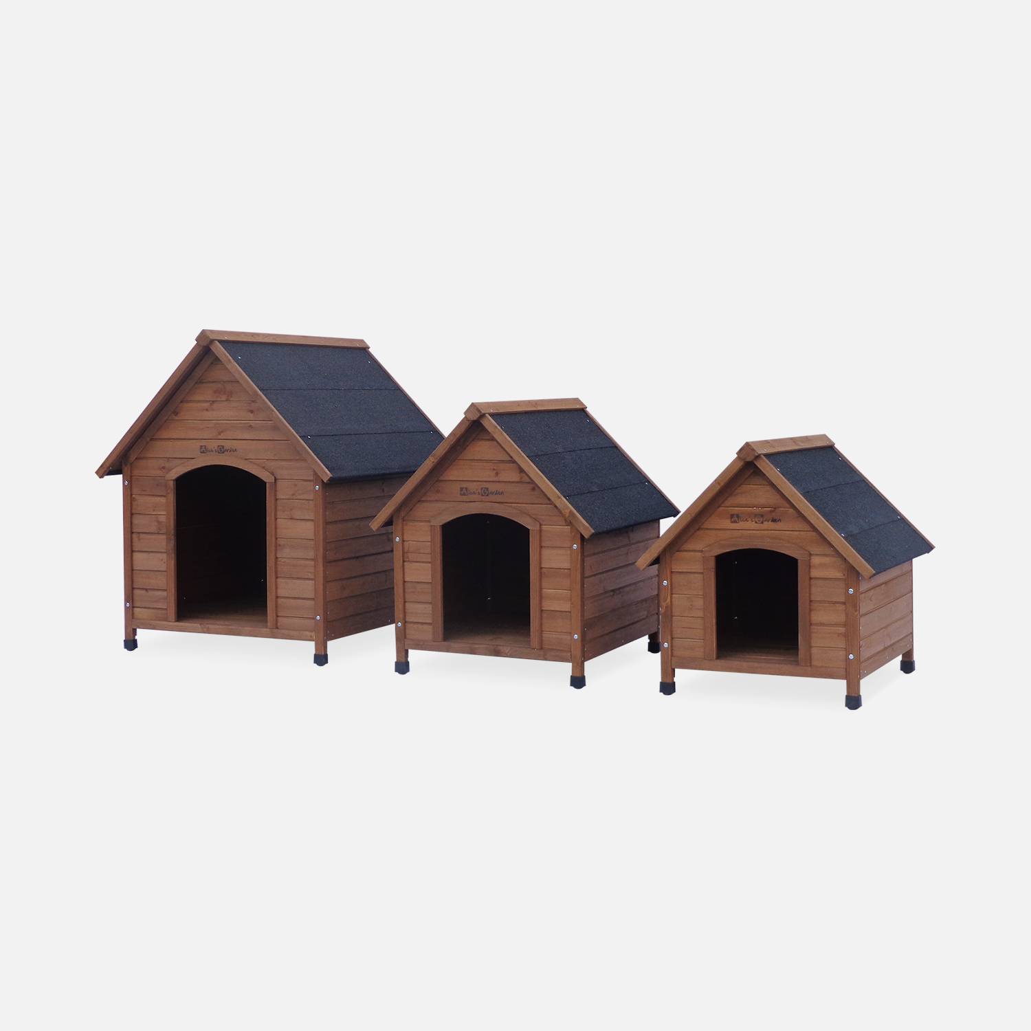 Niche pour chien  de petite taille en bois COCKER S, cabane pour chien 69x59x64cm Photo5