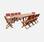 Salon de jardin en bois extensible - Almeria - avec 2 rallonges, 2 fauteuils 8 chaises, eucalyptus/textilène | sweeek
