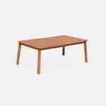 Table de jardin en bois 200-250-300cm - Almeria - Grande table rectangulaire avec allonge eucalyptus FSC, Intérieur / Extérieur  Photo4