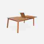 Conjunto de mesa e cadeiras de jardim em madeira, 10 lugares, eucalipto, extensível, 200/250/300 cm Photo3