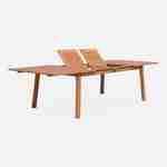 Table de jardin en bois 200-250-300cm - Almeria - Grande table rectangulaire avec allonge eucalyptus FSC, Intérieur / Extérieur  Photo7
