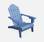 Adirondack garden armchair - foldable wooden eucalyptus retro style relax chair - Grey Blue | sweeek