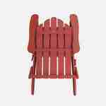 Fauteuil de jardin en bois peint - Adirondack Salamanca terracotta - Eucalyptus FSC, chaise de terrasse rétro, siège de plage pliable Photo6
