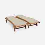 2er Set Holz Sonnenliegen - Marbella Taupegrau - 2 Liegestühle aus geöltem FSC-Eukalyptusholz und Textilene in Taupegrau Photo4