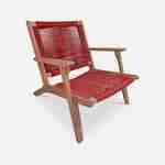 Relax stoel – CUZCO – FSC Eucalyptus , touw terra cotta, met voetenbank Photo3