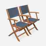 Pareja de sillas de mesa de jardín, Eucalipto, Natural Photo3