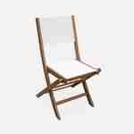 Cadeiras de jardim em madeira e textilene - Almeria branco - 2 cadeiras dobráveis em madeira de eucalipto FSC oleada e textilene Photo4