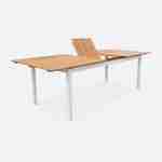 Ensemble Sevilla, 1 table extensible en eucalyptus FSC et aluminium et 8 fauteuils Photo3