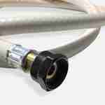 Flexible gaz NF, tuyau à embouts mécaniques - élastomère renforcé, G1/2 - M20x1,5 , Validité 10 ans, joints inclus, propane ou butane, 1.5m Photo2