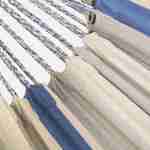 Toile de hamac rayée - bleu turquoise / gris clair / écru, 1 personne, 100% polycoton, 220x140cm Photo4