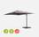 Rectangular cantilever parasol, 3x4m, Beige-brown | sweeek