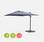 Rectangular cantilever parasol, 3x4m, Grey | sweeek