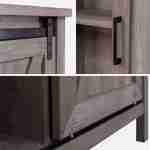 Aparador em decoração de madeira cinzenta 90x39x90cm - Galant - 2 prateleiras, 4 compartimentos de armazenamento Photo6