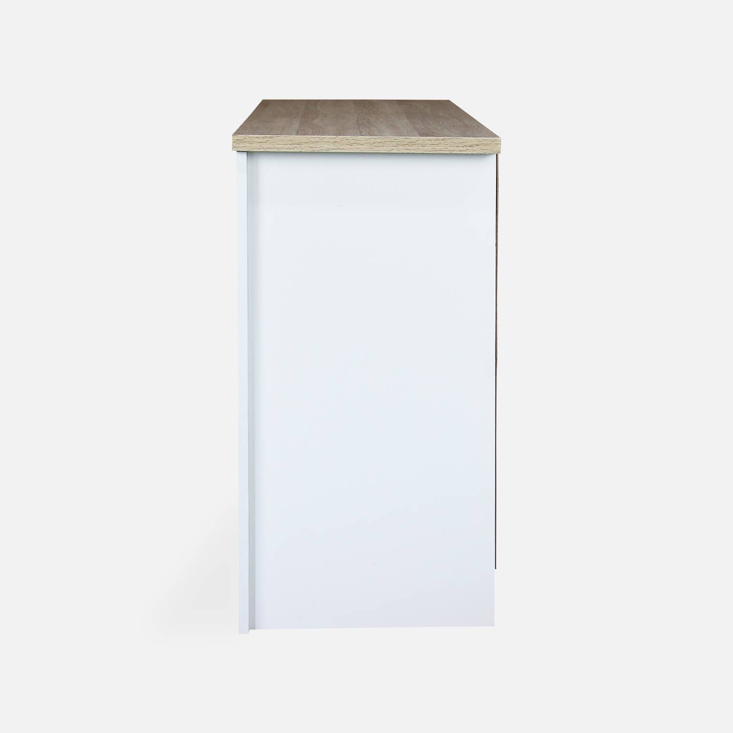 Sideboard COTTAGE Weiß - mit 3 Schubladen, 2 Türen, 119x39,5x77 cm Photo5