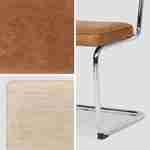 2 chaises cantilever - Maja - tissu marron et résine, 46 x 54,5 x 84,5cm   Photo6