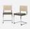 Pair of cantilever cane rattan dining chairs, 46x54.5x84.5cm, Taupe | sweeek