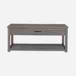 Tavolino sollevabile in legno grigio 110x59x46,5 cm - Galant - 1 vano portaoggetti Photo2