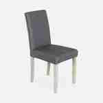 4er Set Stühle mit Stoffbezug Dunkelgrau, Holzbeine mit Ceruse Finish Photo4