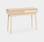 Grooved wood detail console table, 100x30x75cm, Natural wood colour | sweeek