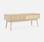 Grooved wood detail TV stand, 115x40x48cm, Natural Wood colour | sweeek