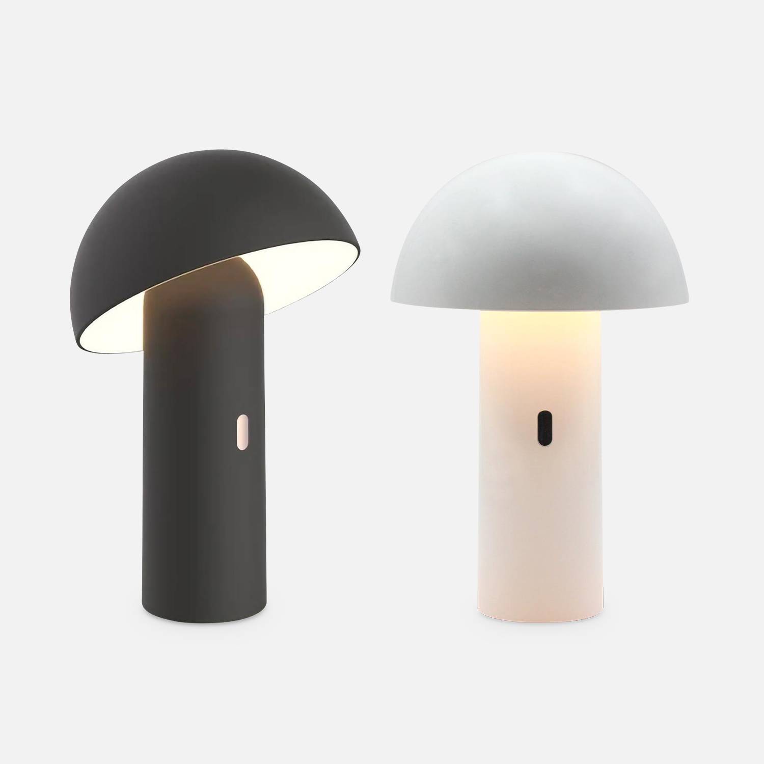 Lampe de table sans fil nomade à tête orientable noire H 28cm, intérieur / extérieur  Photo7