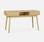 Wood-effect console table with two drawers and one storage nook, 120x48x75cm, Natural Wood colour | sweeek