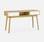 Wood-effect console table with two drawers and one storage nook, 120x48x75cm, White | sweeek