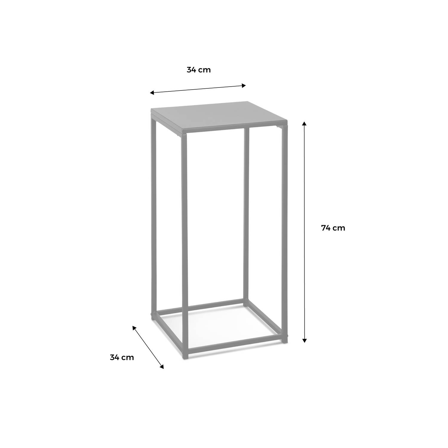 Set di 2 tavolini neri - Industrial - estremità del divano 34x34x74cm / 30x30x54cm Photo9