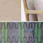 Sedia a dondolo di design in legno e tessuto, 1 posto, sedia a dondolo scandinava, beige Photo5