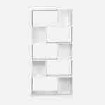 Asymmetrische design boekenkast, 5 planken, 10 opbergvakken, 83x23x173cm Photo4