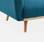 Ausziehbares Design Sofa aus petrolblauem Stoff  | sweeek