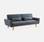 Ausziehbares Design Sofa aus dunkelgrauem Stoff  | sweeek
