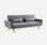Ausziehbares Design Sofa aus hellgrauem Stoff  | sweeek