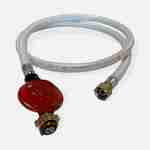 Kit Tuyau flexible de gaz 1.5 m à embouts mécaniques + Détendeur Propane 37mbar 1,5kg/h – Normes NF Photo1