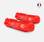 Lote de 2 trineos rojos de 2 plazas con frenos, cuerda y tirador de trineo, Made in France | sweeek