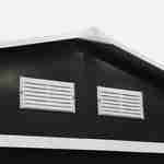 Casetta da giardino in metallo - FLANDRE 8,95m² - grigio antracite - Casetta attrezzi con due ampie ante scorrevoli, kit fissaggio a pavimento incluso, ripostiglio, tettoia Photo5
