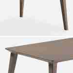 Table de jardin en résine de synthèse - Julie,  Rectangulaire, cappuccino, 147cm + 6 fauteuils de jardin empilables Elisa Photo3