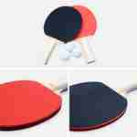 OUTDOOR pingpongtafel, met 2 rackets en 3 ballen, voor buitengebruik, tafeltennissport, blauw + PVS hoes Photo5