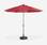 2.7m round centre pole LED parasol, Red | sweeek