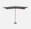 Parasol droit rectangulaire en bois 2x3m Gris - mât en bois  | sweeek