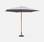 Parasol redondo 3m Gris - mástil de madera  | sweeek
