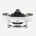 BMW GT6 Gran Turismo blanche, voiture électrique 12V, 1 place, cabriolet pour enfants avec autoradio et télécommande Photo6
