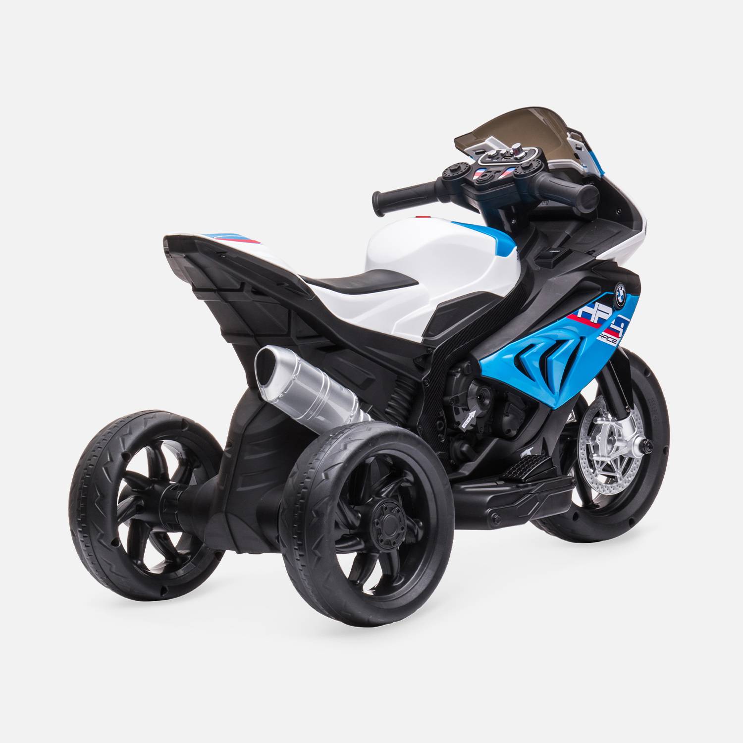 BMW HP4, moto électrique bleue pour enfants 6V 4Ah, 1 place Photo6
